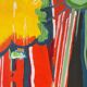 “Green or white, the sun?” Oil on canvas, signed Baltran