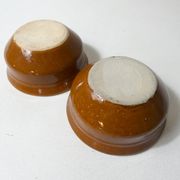 2 plats à four en grès vernissé vintage