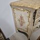 Louis XV style chest of drawers painted with flowers, Italian manufacture
