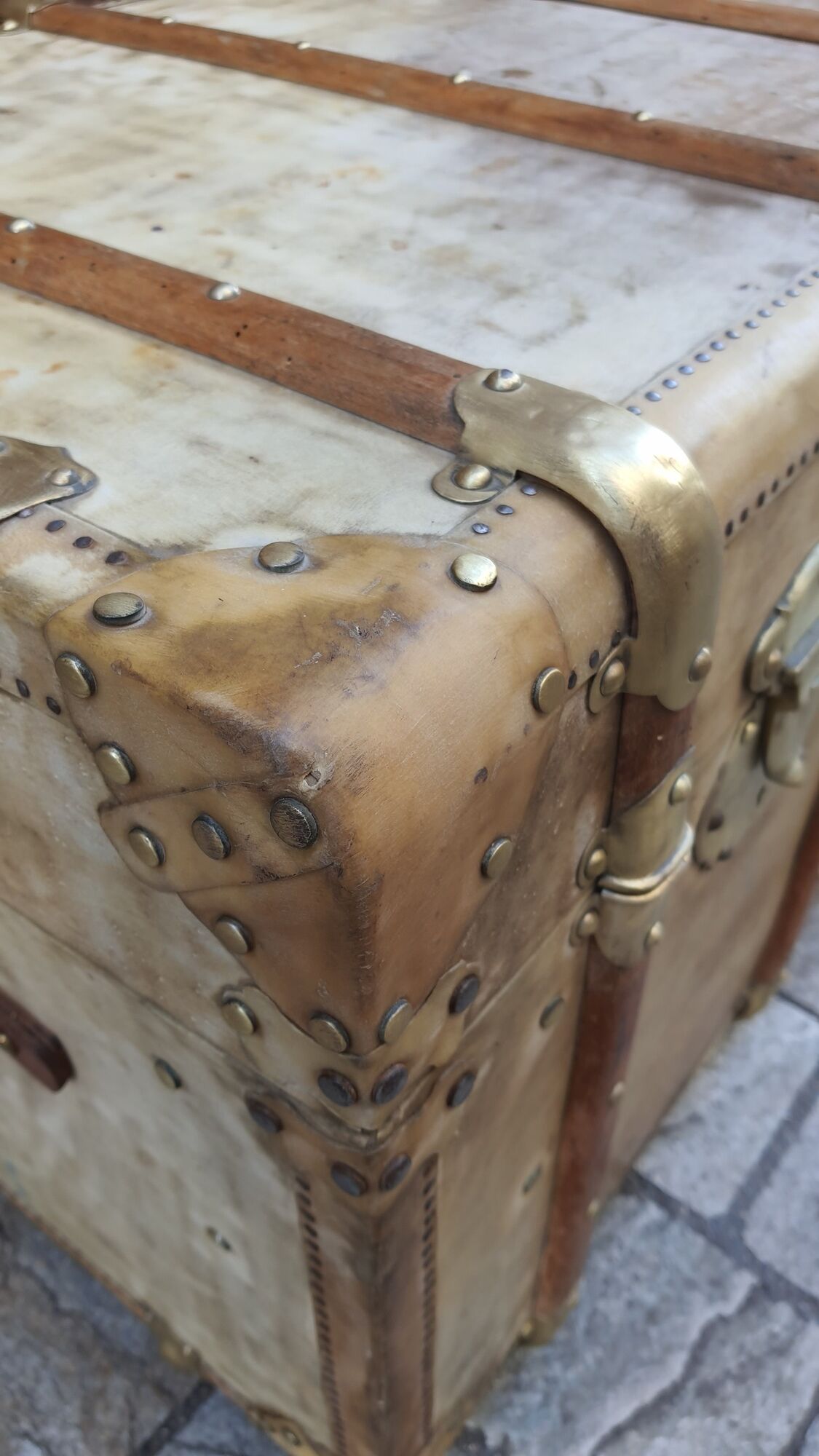 Malle auto travel trunk made of pigskin