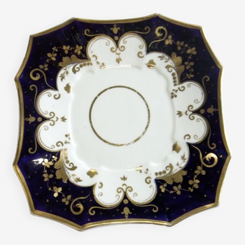 Assiette plat plateau porcelaine Samuel Alcock dorure service