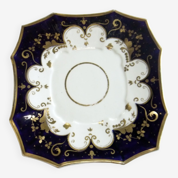 Plate flat tray porcelain Samuel Alcock gilding service