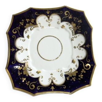 Assiette plat plateau porcelaine Samuel Alcock dorure service