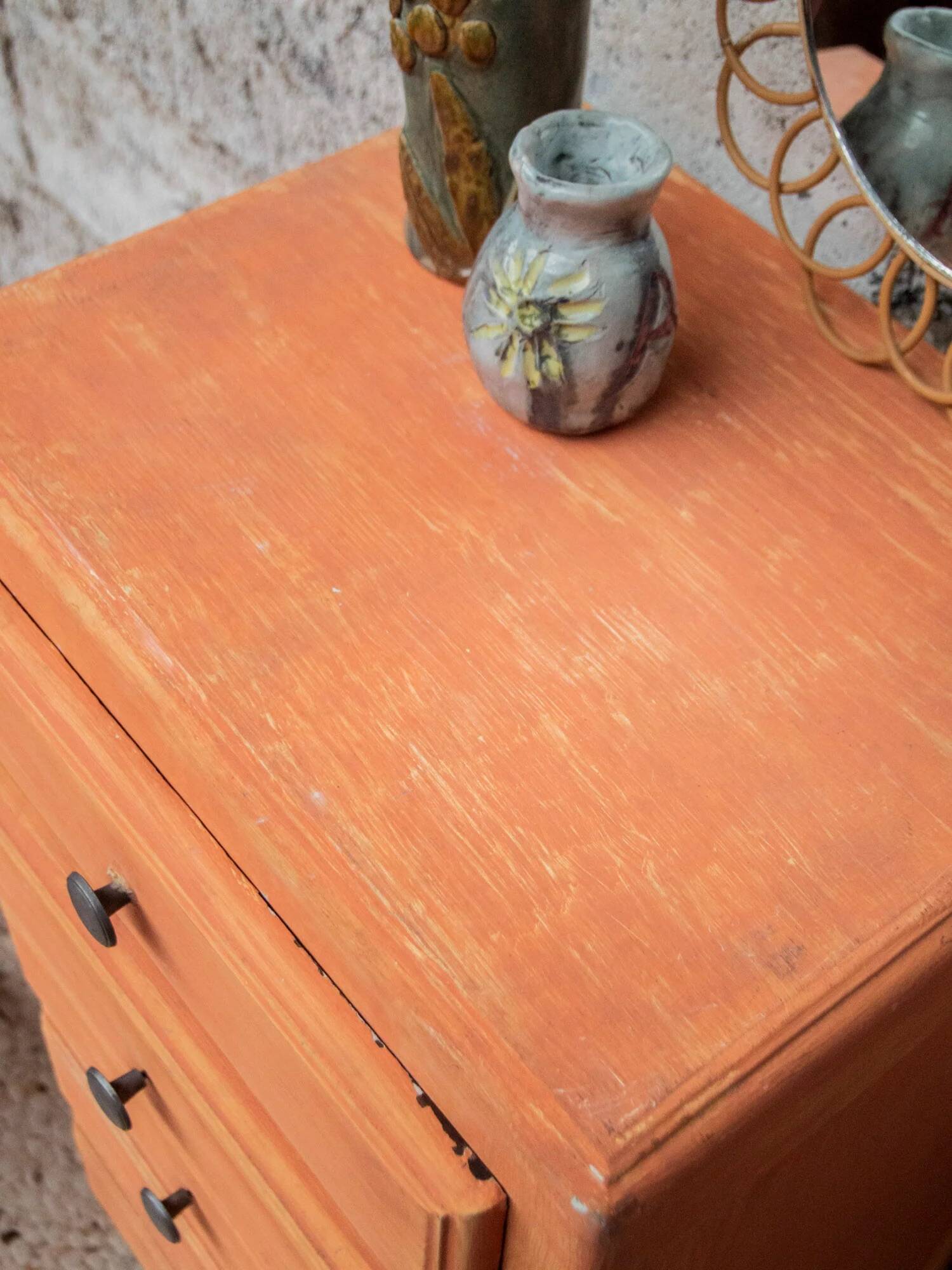 Commode semainier Chiffonnier vintage patine d'origine