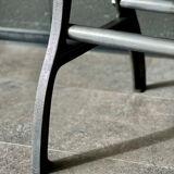 Industrial table with cast iron legs