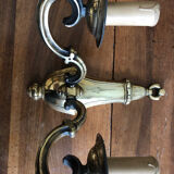 Paire appliques 1930 bronze doré