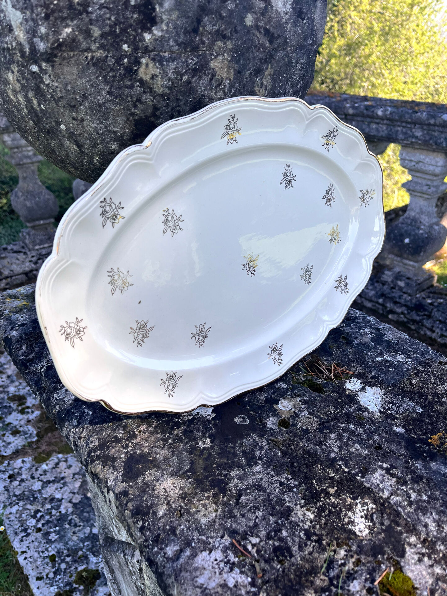 French Sanguimines Porcelain Serving Platters (Set of 2)