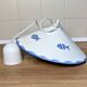 Vintage white ceramic chandelier lampshade decorated with white fish patterns