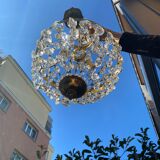 Hot air balloon grapefruit chandelier