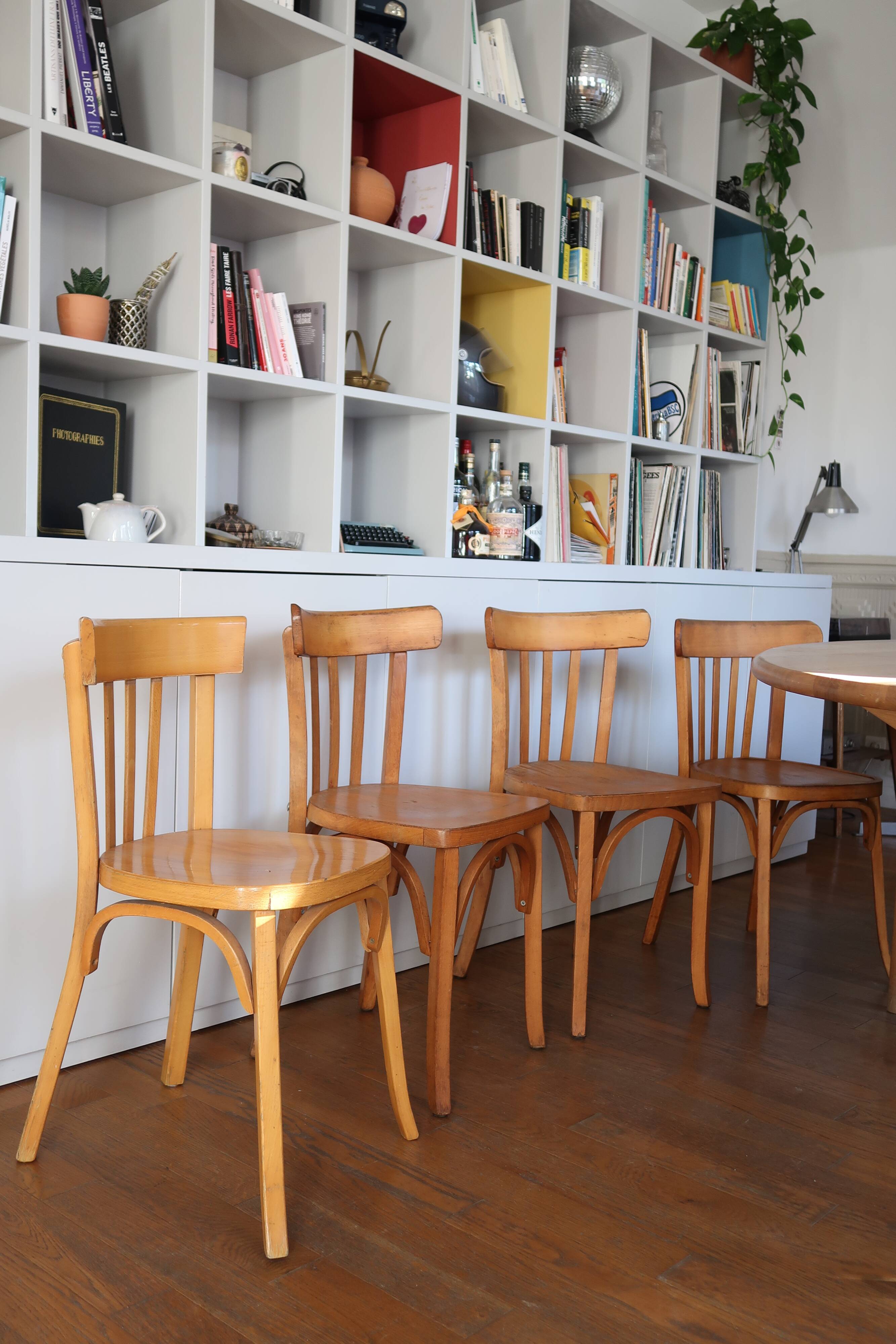 4 vintage bistro chairs