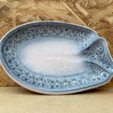 Ancien plat vallauris de jean austruy forme poisson céramique bleu gris #b654
