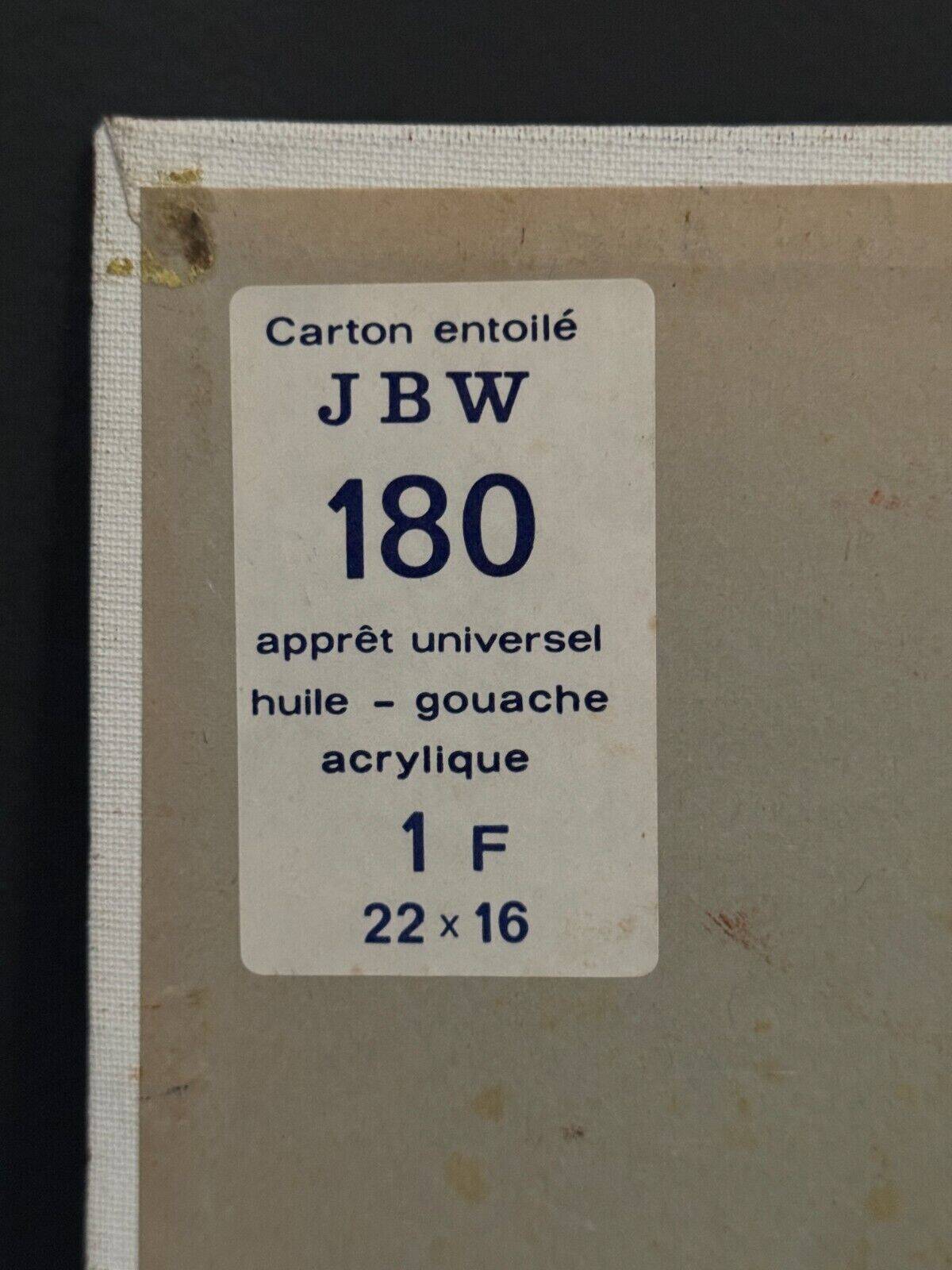 Oil on cardboard by J.-P. Ducos still life 1960 bouquet of flowers