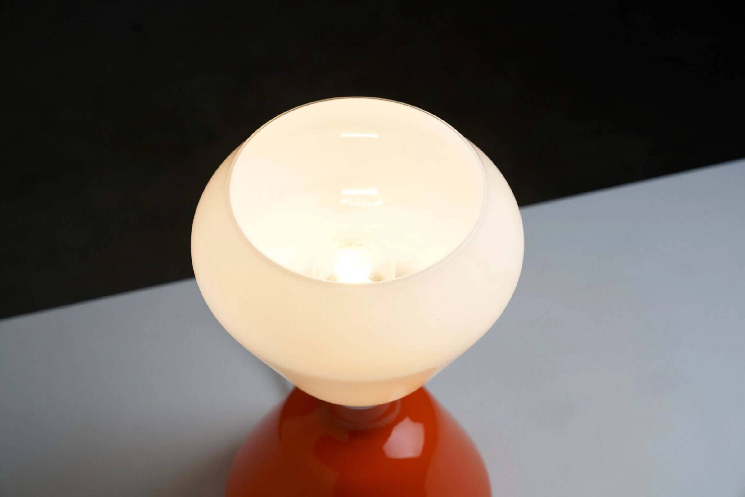 Glass Table lamp by Peter Pelzel for Vistosi