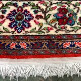 Square turkish kayseri rug 215x190 cm wool hand knotted vintage tribal beige