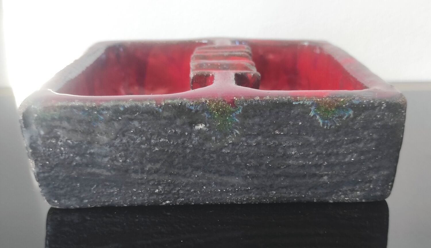 Vintage brutalist ceramic ashtray