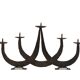 Large brutalist wrought iron candle holder, 1950s