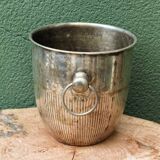 Art deco champagne bucket in silver metal
