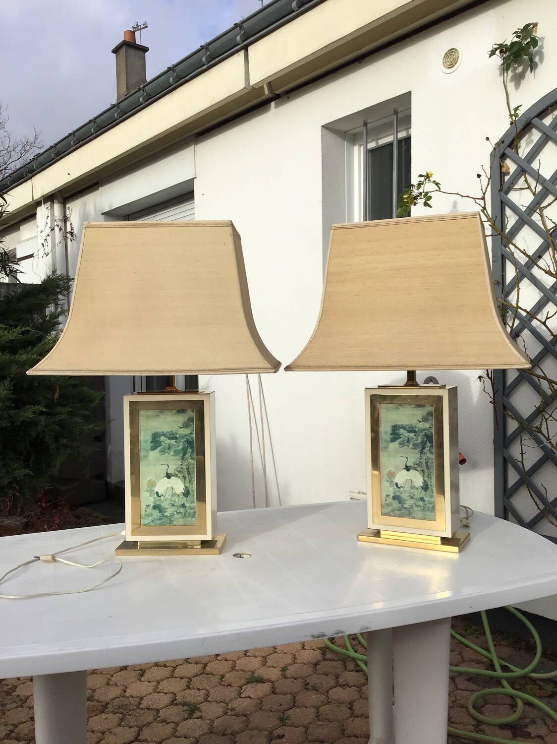 Pair of vintage Jean-Claude Mahey lamps