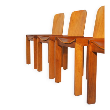 Chaises de salle à manger attribuées à Afra et Tobia Scarpa pour Molteni, ensemble de 4.