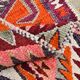 Burgundy & Orange Vintage Kilim Runner Rug, 92x292Cm