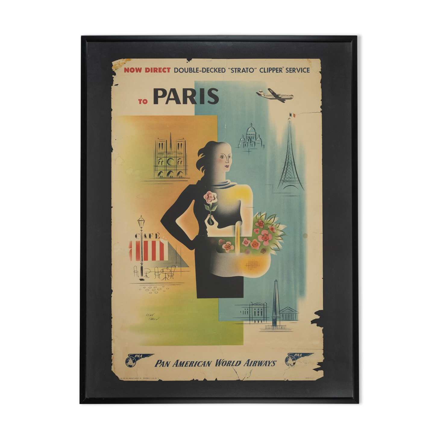 Paris, Pan Am Airways Travel Poster, 93 x 123 cm