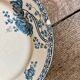 Set of 10 antique flat plates in ironstone, Royat from Sarreguemines.