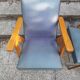 Pair of bridge armchairs with compass feet