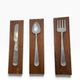 XL vintage wall decoration / cutlery (spoon, fork, knife) on wood