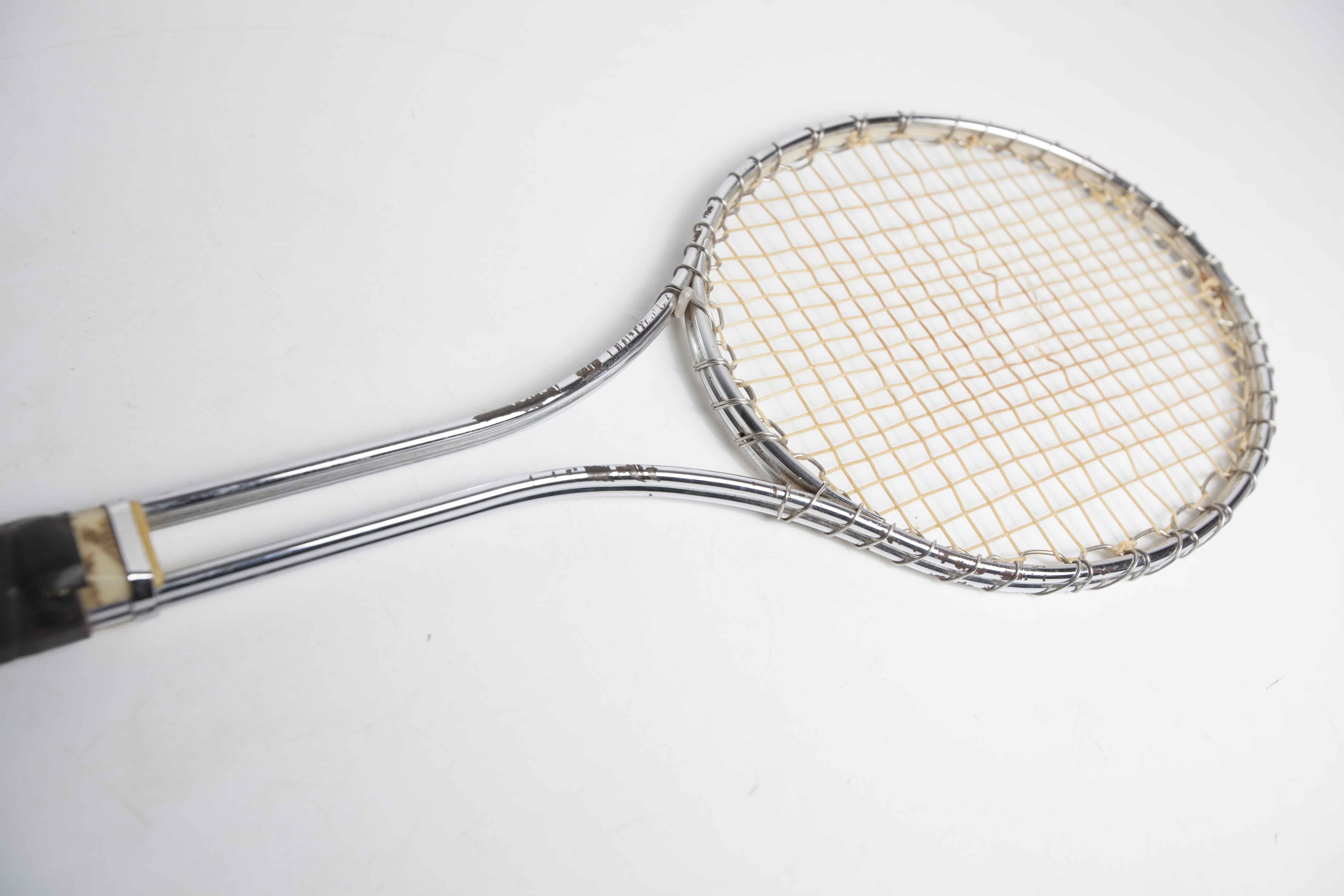 Jimmy Connors 1970 metal chrome racket