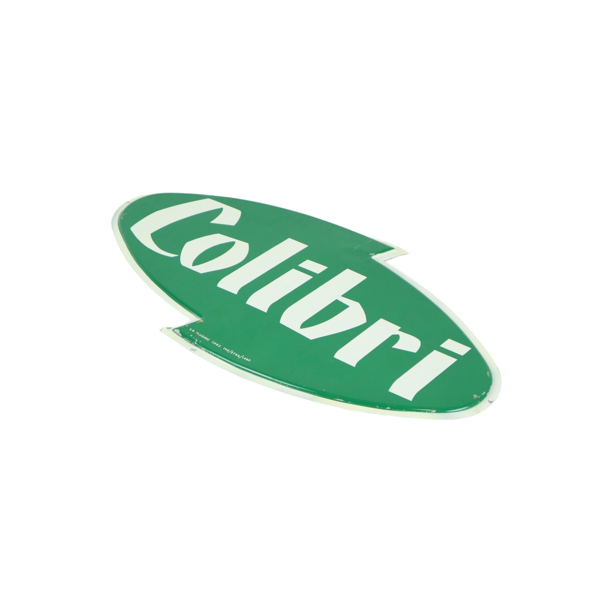 Vintage Green Advertising Sign Colibri Soft Drink Advertising SA Fluorec 1960