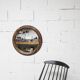 Round mirror, 1930s, wood, 58cm diameter