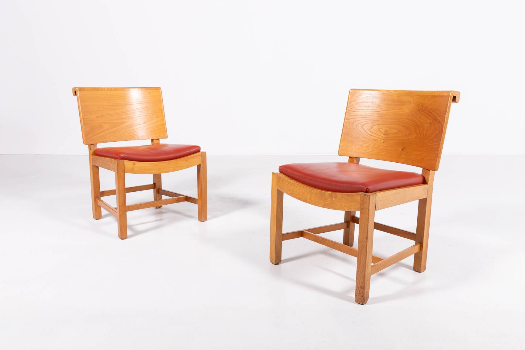 Set of 4 Vintage Architectural Danish chairs