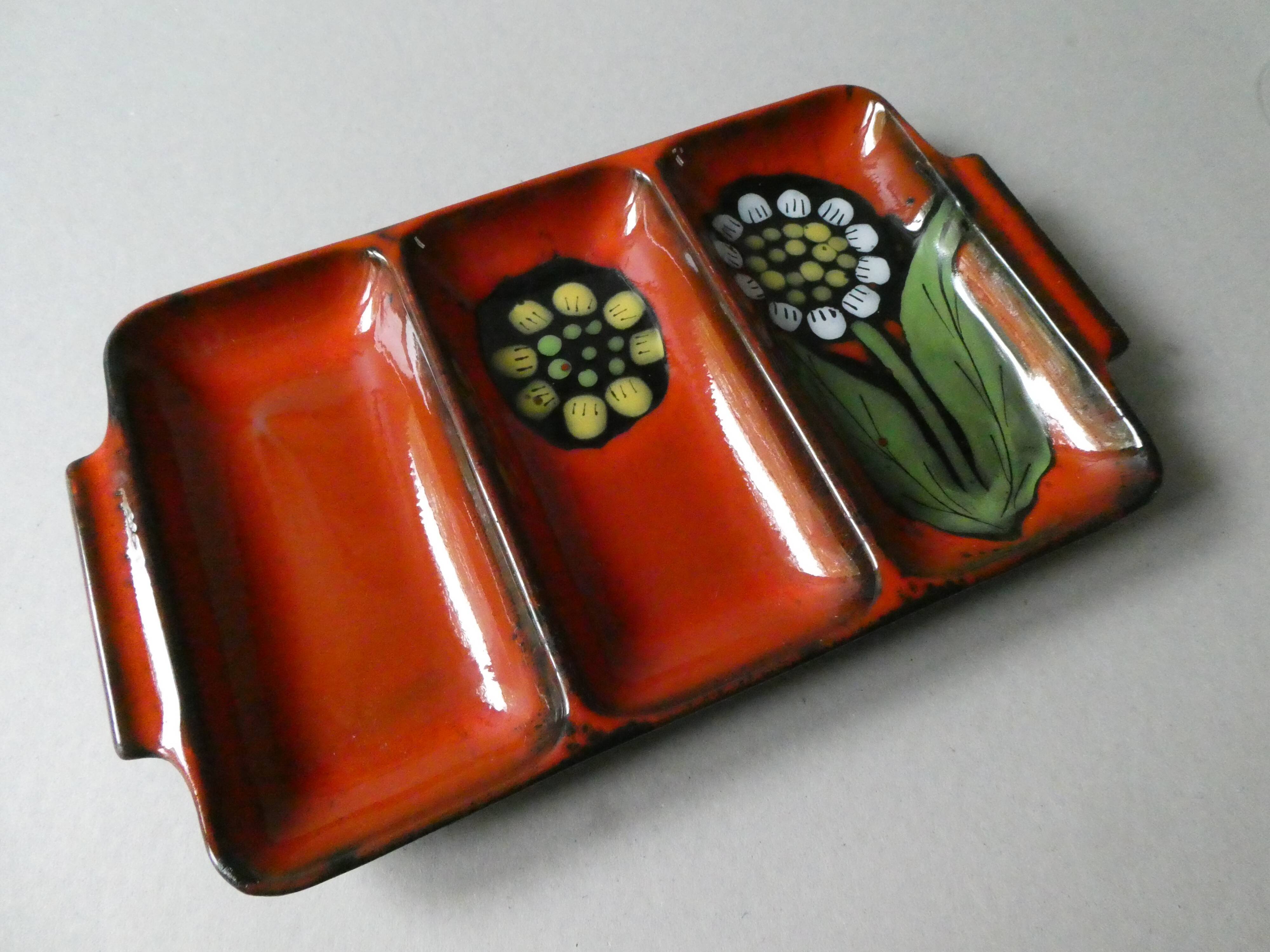 Poet Laval ceramic serving dish in the 1960s