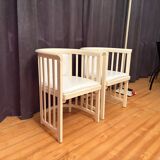 Pair of armchairs designed by Josef Hoffmann for Cabaret Fledermaus, Austri
