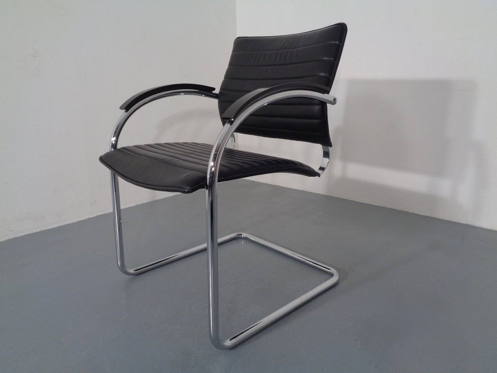 Model S78 Cantilever Leather Armchair by Josef Gorcia & Andreas Krob for Thonet, 1980s