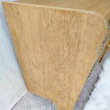 Commode rotin vintage authentique