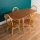 Retro Blonde Ercol Model 383 Dining Table & Four Model 370 Windsor Kitchen Dining Chairs