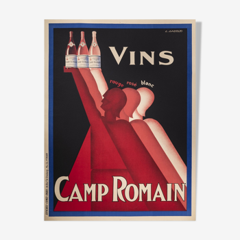 Affiche de Gadoud "Vins Camp Romain"