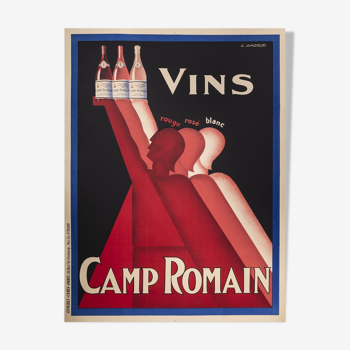 Gadoud poster: "Vins Camp Romain"