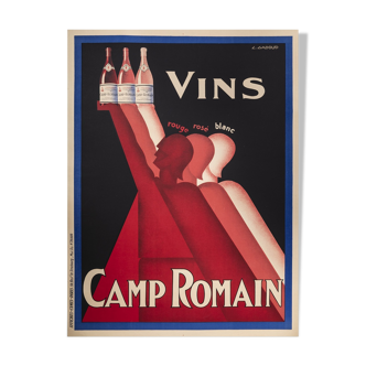 Affiche de Gadoud "Vins Camp Romain"