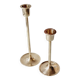 Duo of brass candlesticks
