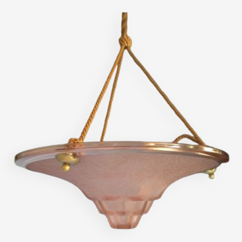 Suspension Art Deco pink basin