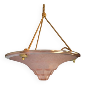 Suspension Art Deco vasque rose
