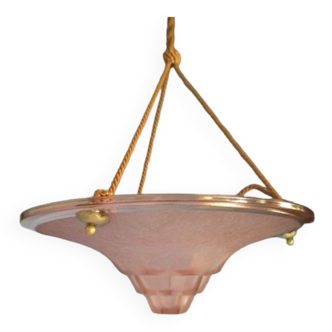 Suspension Art Deco pink basin