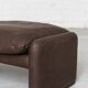 Leather Maralunga Lounge Chair and Ottoman by Vico Magistretti for Cassina