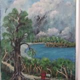 Original Mid Century Swedish Oil on Panel – “London” by Sven Jonsson