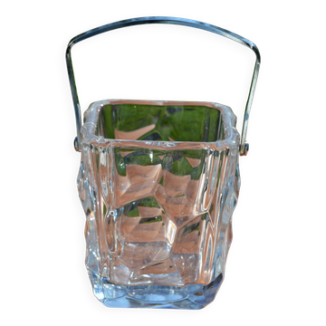 seau à glace en cristal taillé