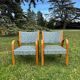 Pair of Steiner Bow Wood armchairs from 1950.