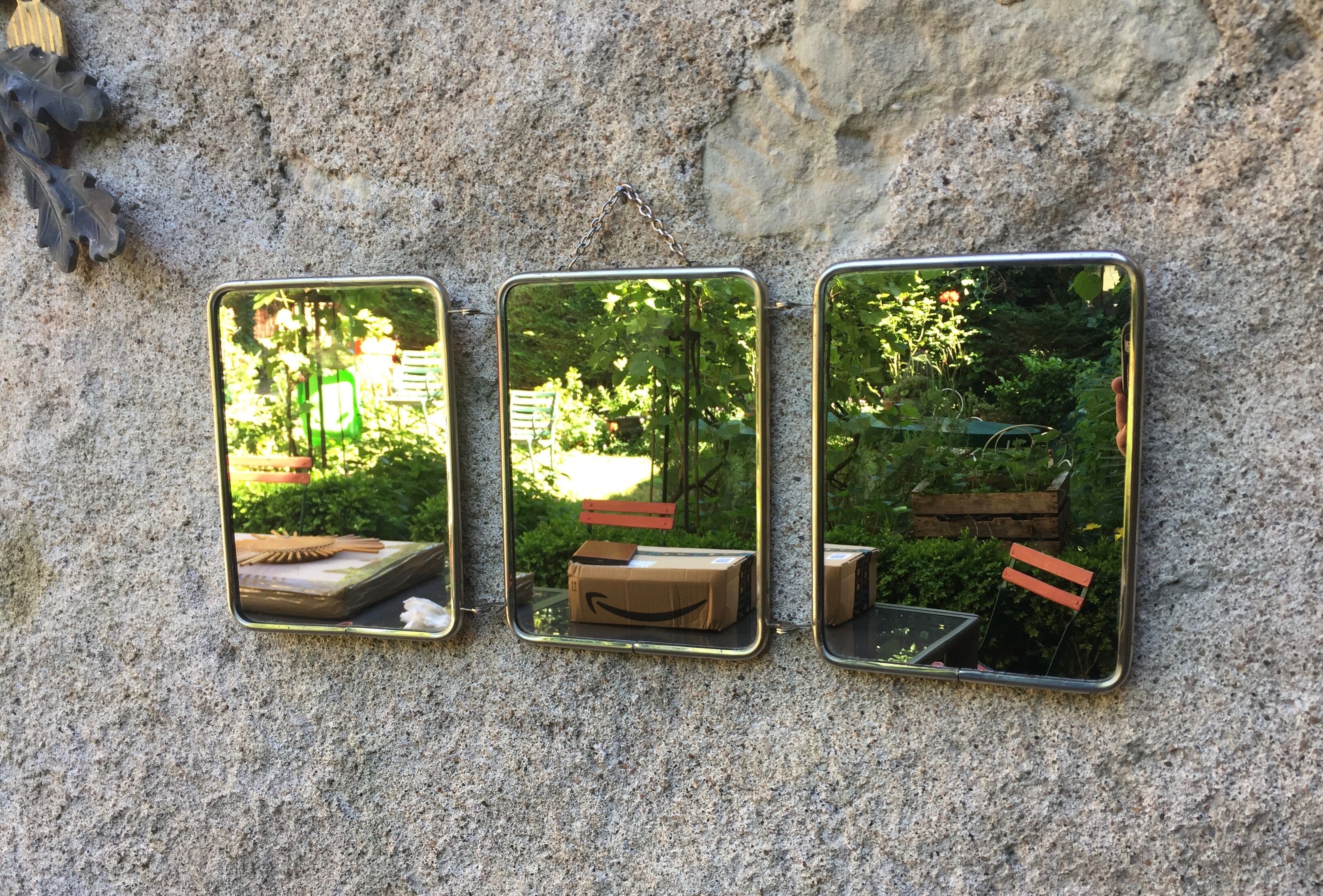 Barber triptych mirror 49 x 20 cm
