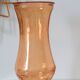 Large glass vase, apricot, French vintage, authentic
